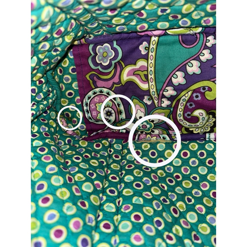 Vera Bradley Heather Paisley Print Tote Bag, Zip ID Case, and Coin Purse - Picture 13 of 16